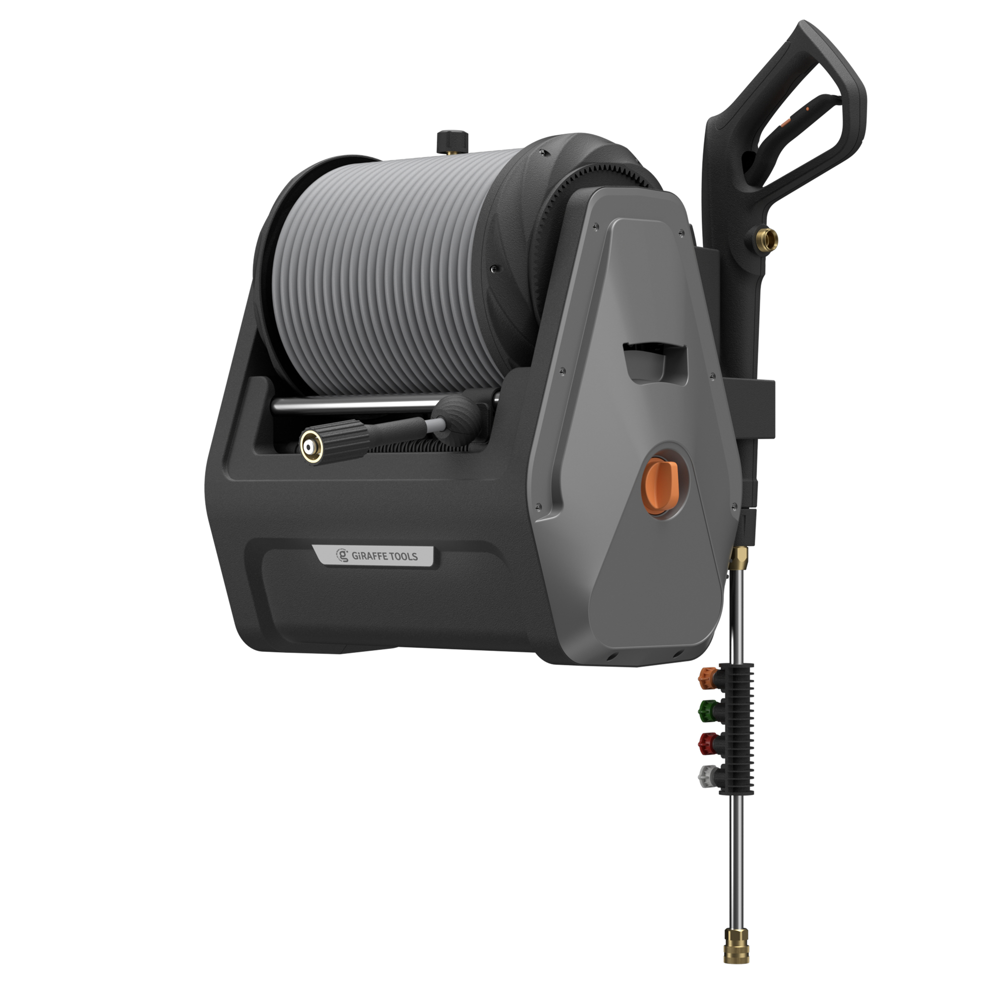 Giraffe Tools, Pressure Washer, 2200PSI, Soft Hose100ft., Pressure 2200 PSI, Flow 2.4 GPM, Volts 120 Model# P106-G40